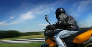 Motorbike Rider in Motion